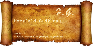 Herzfeld György névjegykártya