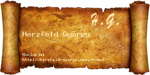 Herzfeld György névjegykártya