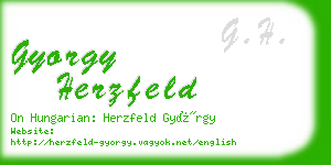 gyorgy herzfeld business card